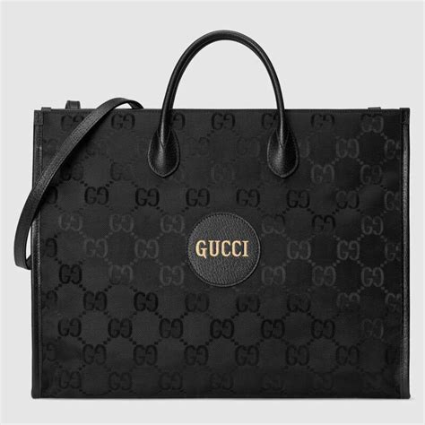 gucci black tote purse|gucci unisex tote.